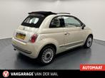Fiat 500C 1.2i Lounge Automaat-Airco-Parkeersensoren-Lm15''v, Auto's, Euro 5, Gebruikt, 4 cilinders, Leder en Stof