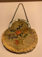 Zilveren beursbeugel aan geweven tas, Ophalen of Verzenden, Zilver