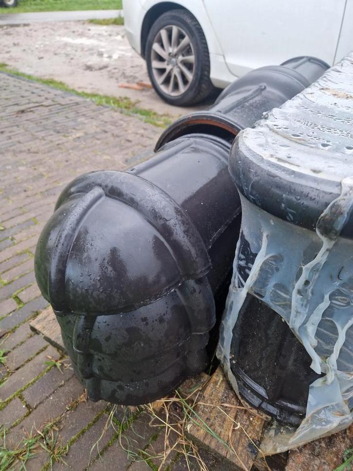 Nokvorsten Zwart Monier & Koramic + Hoekkeper, Doe-het-zelf en Verbouw, Dakpannen en Dakbedekking, Dakpannen, Steen of Klei, Zwart