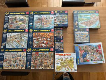 Jan van Haasteren puzzels 11 stuks+2 puzzels van ander merk beschikbaar voor biedingen