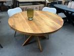 Magazijn leegverkoop ronde eettafel mangohout matrix SALE, Nieuw, Ophalen of Verzenden, Info@wkhome.nl, Argonweg 20 Amersfoort