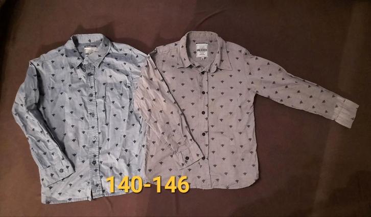 2x blouse in maat 140-146, Kinderen en Baby's, Kinderkleding | Maat 140, Zo goed als nieuw, Jongen, Overhemd of Blouse, Ophalen of Verzenden