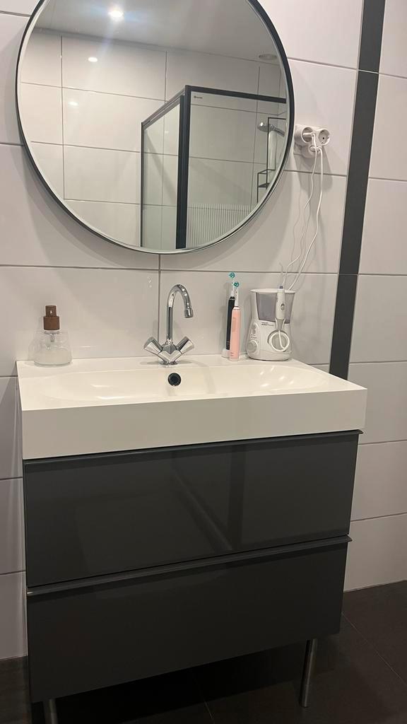 Badkamer Meubels, Hangtoilet & Design Radiator, Huis en Inrichting, Badkamer | Badkamermeubels, Gebruikt, Wastafelkast, 100 tot 150 cm