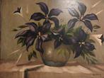 Olieverfschilderij “Clematis” – De Vries – ca. 1910-1930, Antiek en Kunst, Kunst | Schilderijen | Klassiek, Ophalen of Verzenden