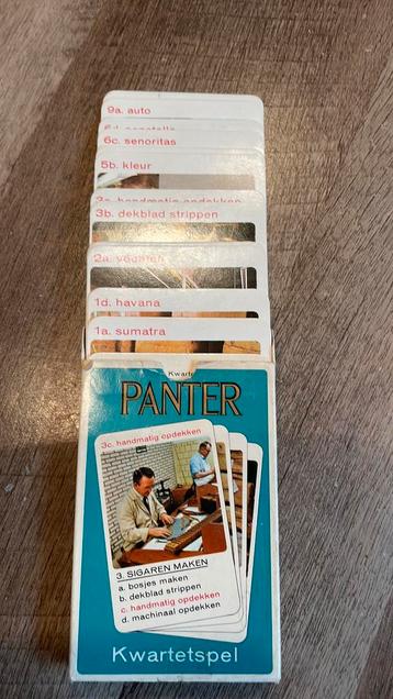 Oud kwartet spel Panter sigaren jaren ‘60 beschikbaar voor biedingen