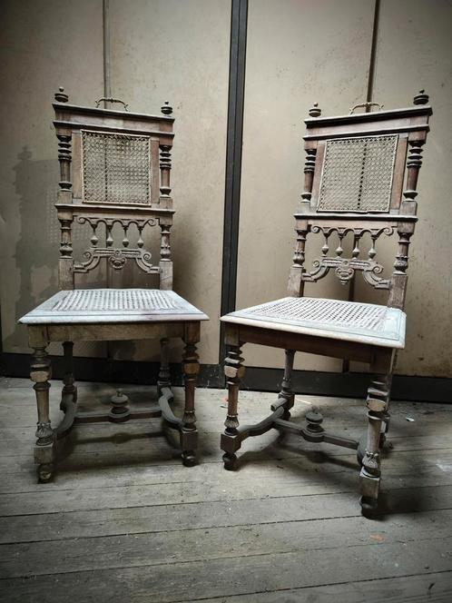 Mechelse stoelen met webbing, Antiek en Kunst, Antiek | Meubels | Stoelen en Banken, Ophalen of Verzenden
