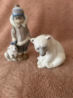 lladro eskimo en beer, Verzamelen, Ophalen of Verzenden, Zo goed als nieuw, Dier