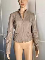 H801 Echt schapen-leren jasje mt. S=36 blazer colbert taupe, Beige, MNG, Ophalen of Verzenden, Zo goed als nieuw