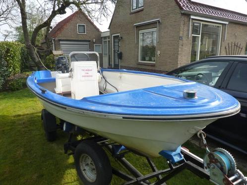 Console boot, Watersport en Boten, Vis- en Consoleboten, Gebruikt, Tot 10 pk, 3 tot 6 meter, Benzine, Buitenboordmotor, Polyester