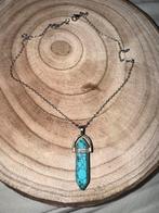 Turquoise ketting met edelsteen hanger, Sieraden, Tassen en Uiterlijk, Kettingen, Blauw, Nieuw, Ophalen of Verzenden, Steen of Mineraal