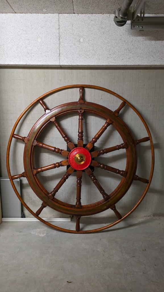 Houten stuurrad / stuurwiel groot 10-spaaks!, Watersport en Boten, Accessoires en Onderhoud, Zo goed als nieuw, Overige typen