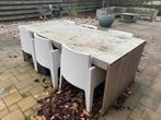 Eettafel met 6 stoelen, Tuin en Terras, Tuinsets en Loungesets, Ophalen, Gebruikt, Eettafel, 6 zitplaatsen