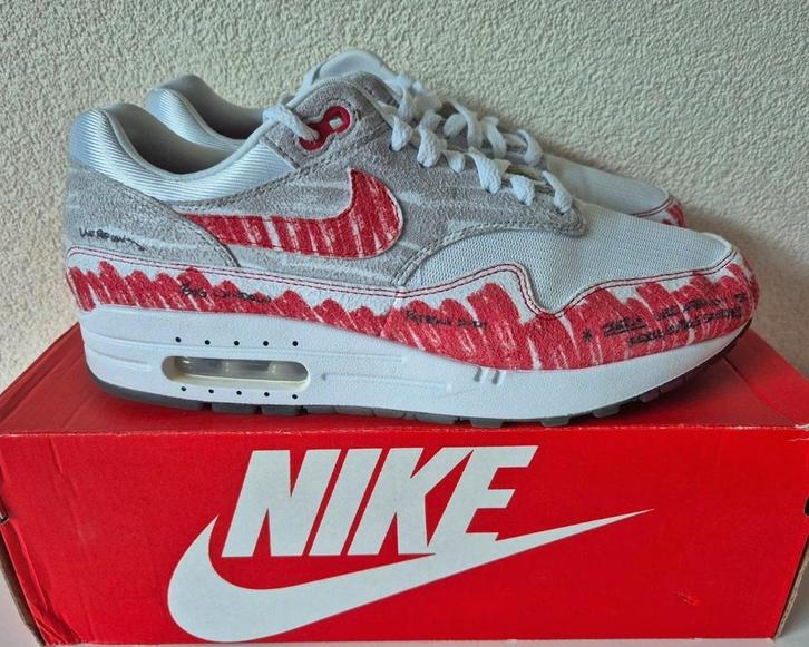 Nike Air Max 1 Sketch to Shelf 42, Kleding | Heren, Schoenen, Zo goed als nieuw, Sneakers of Gympen, Overige kleuren, Ophalen of Verzenden