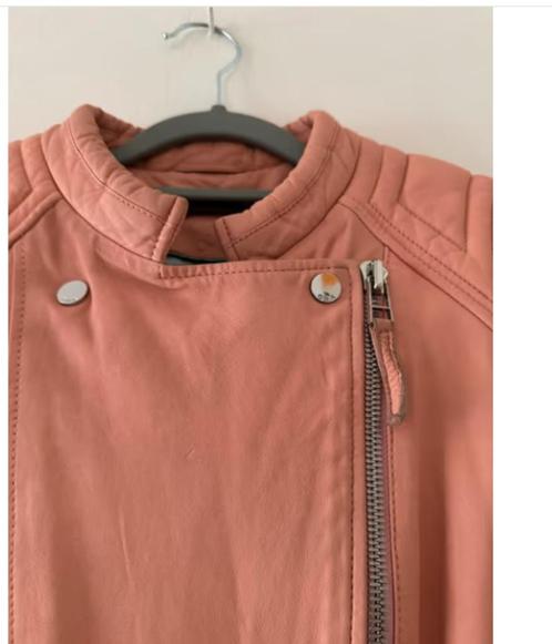 DNA AMSTERDAM zalm kleur leren jack jasje mt 36 CHCS, Kleding | Dames, Jassen | Zomer, Zo goed als nieuw, Maat 36 (S), Overige kleuren