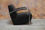 ZGANieuw! 2 grijze stoffen Leolux Scylla design fauteuils, Metaal, Leolux, Leolux, Design