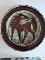 Vintage Keramiek Bord - Jaren 50 Paard Design, Ophalen of Verzenden