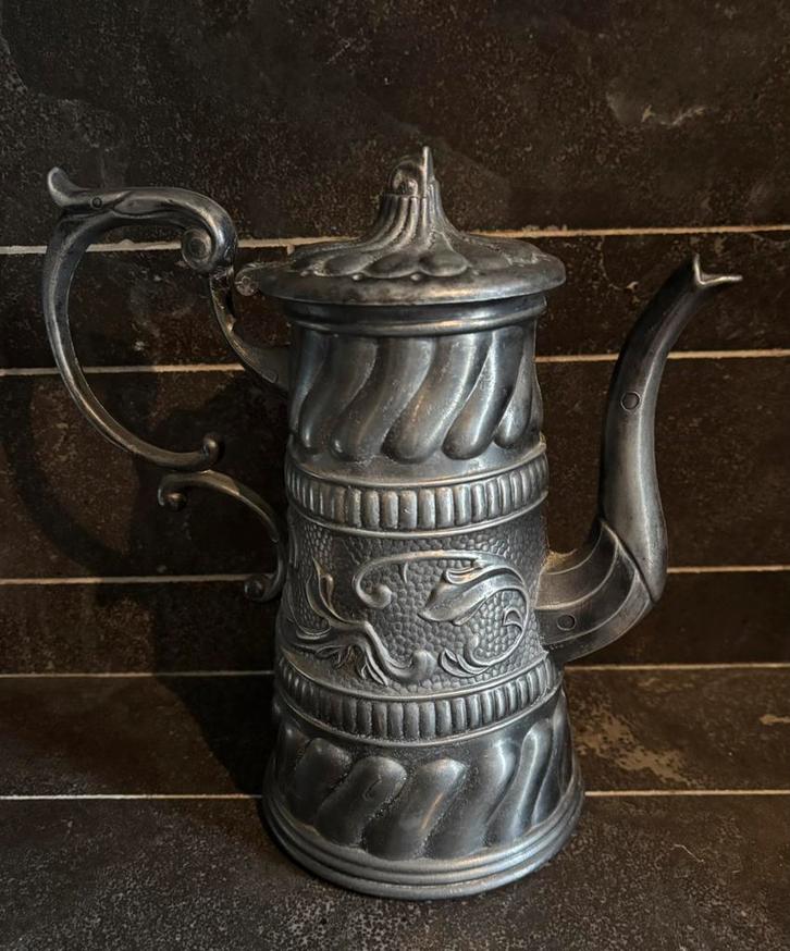 Franse koffiekan, Antiek en Kunst, Antiek | Tin, Ophalen of Verzenden