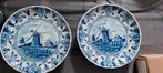 2 delfts blauwe borden met molen, Ophalen