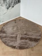 Vloerkleed Glamour shaggy 200cm rond champagne, Rond, Ophalen of Verzenden, 200 cm of meer, Nieuw