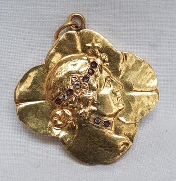 Art nouveau hangertje goud. beschikbaar voor biedingen