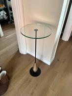 Metaform Bijzettafel met glazen blad jongleur, Ophalen of Verzenden, Gebruikt, Glas
