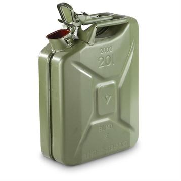 Jerrycan NIEUW 20 liter metaal hoge kwaliteit NATO beschikbaar voor biedingen