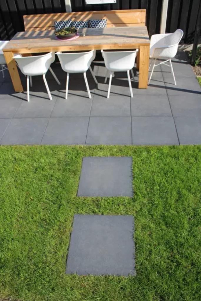 Terrastegel 60x60x4 antraciet, Tuin en Terras, Tegels en Klinkers, Nieuw, Terrastegels, Beton, 10 m² of meer, Gecoat, Ophalen of Verzenden