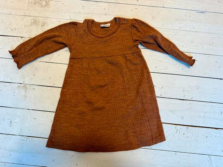 Terracotta wollen jurkje van Joha in maat 86/92, Kinderen en Baby's, Babykleding | Maat 86, Zo goed als nieuw, Meisje, Jurkje of Rokje