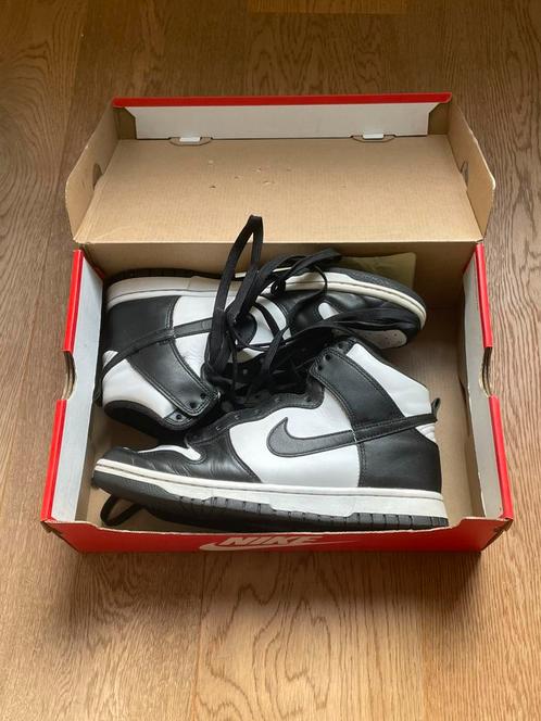 Nike Dunk High Black White, Kleding | Heren, Schoenen, Gedragen, Sneakers of Gympen, Zwart, Verzenden