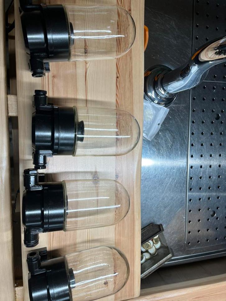 4x Antieke stal lampen, Antiek en Kunst, Antiek | Lampen, Ophalen of Verzenden