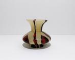 Wilhem Kralik Söhne glas, Art Deco vaas, bambus-patroon., Ophalen of Verzenden