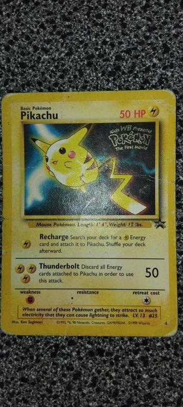 Pikachu PROMO first pokemon movie card 4 beschikbaar voor biedingen