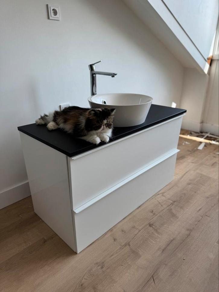 IKEA GROHE Tap XL GODMORGON 100cm with sink can black top, Huis en Inrichting, Badkamer | Badkamermeubels, Zo goed als nieuw, Ophalen