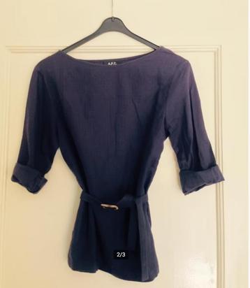 zachte blauwe katoenen top / blouse A.P.C. (Fr) mt M  beschikbaar voor biedingen