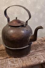 Antieke oude vintage zware grote koperen appelketel, Ophalen of Verzenden, Koper