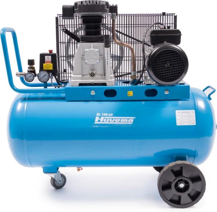 Actie!! Huvema BL 100 Air 2 cilinder compressor 100 L. vat!!, Auto diversen, Autogereedschap, Nieuw, Ophalen