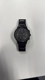 Emporio Armani chonograaf zwart, Verzenden, Nieuw, Staal, Overige merken