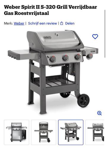 Weber Spirit II S-320 Grill Verrijdbaar Gas Roestvrijstaal beschikbaar voor biedingen