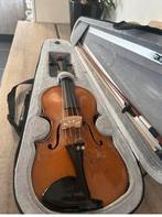 Oude 3/4 viool met strijkstok en koffer, Muziek en Instrumenten, Strijkinstrumenten | Violen en Altviolen, Gebruikt, 3/4-viool
