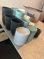 21x Mepal Snackpot - Zwart, Groen en Wit, Kunststof, Gebruikt, Rond, Binnen