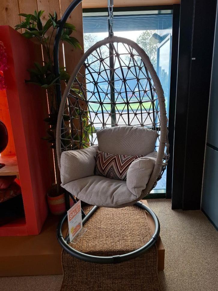 Panama hangstoel taupe Garden Impressions, Tuin en Terras, Tuinsets en Loungesets, Nieuw, Loungeset, Aluminium, Stoel, Ophalen of Verzenden