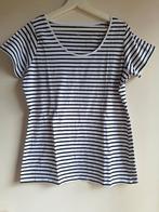 Zeeman katoen  marine shirtje mt 44 46, Zeeman, Wit, Maat 42/44 (L), Ophalen of Verzenden