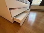 Ikea SLÄKT uitschuifbed met lades, Ophalen, 90 cm, Eenpersoons, Wit