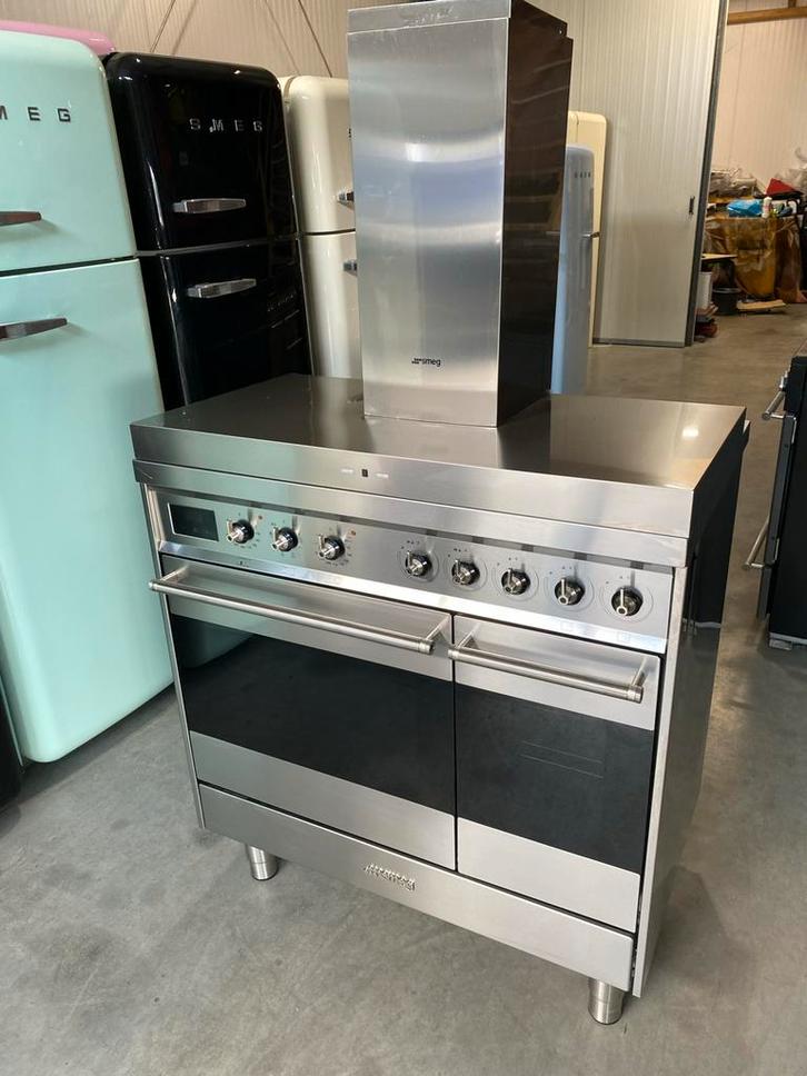 Smeg Fornuis - Inductie - Zo goed als nieuw!, Witgoed en Apparatuur, Fornuizen, Zo goed als nieuw, Vrijstaand, Inductie, 5 kookzones of meer