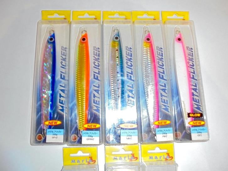 Maria-Yamashita Vertical Jigging Metal Flicker 200g en 160g., Watersport en Boten, Hengelsport | Zeevissen, Nieuw, Overige typen