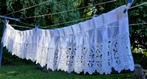Vintage vitrage met kant, Huis en Inrichting, Gebruikt, Wit, 150 tot 200 cm, Ophalen of Verzenden