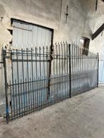 Mooi groot antiek hekken vol smeedijzer 4m15 breed, Ophalen, Gebruikt, IJzer, 200 cm of meer