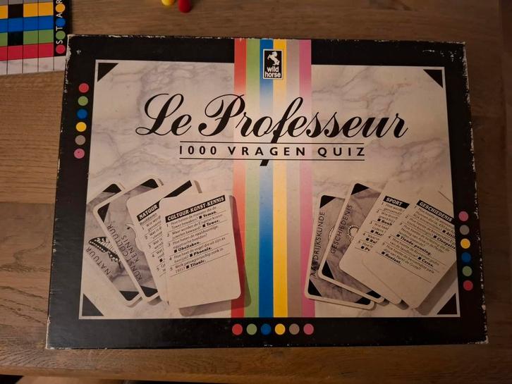 Le Professeur 1000 Vragen Quiz - Leuk Bordspel!, Hobby en Vrije tijd, Gezelschapsspellen | Bordspellen, Gebruikt, Drie of vier spelers