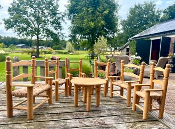 Poppenmeubels Hout Riet - 6 Delig beschikbaar voor biedingen