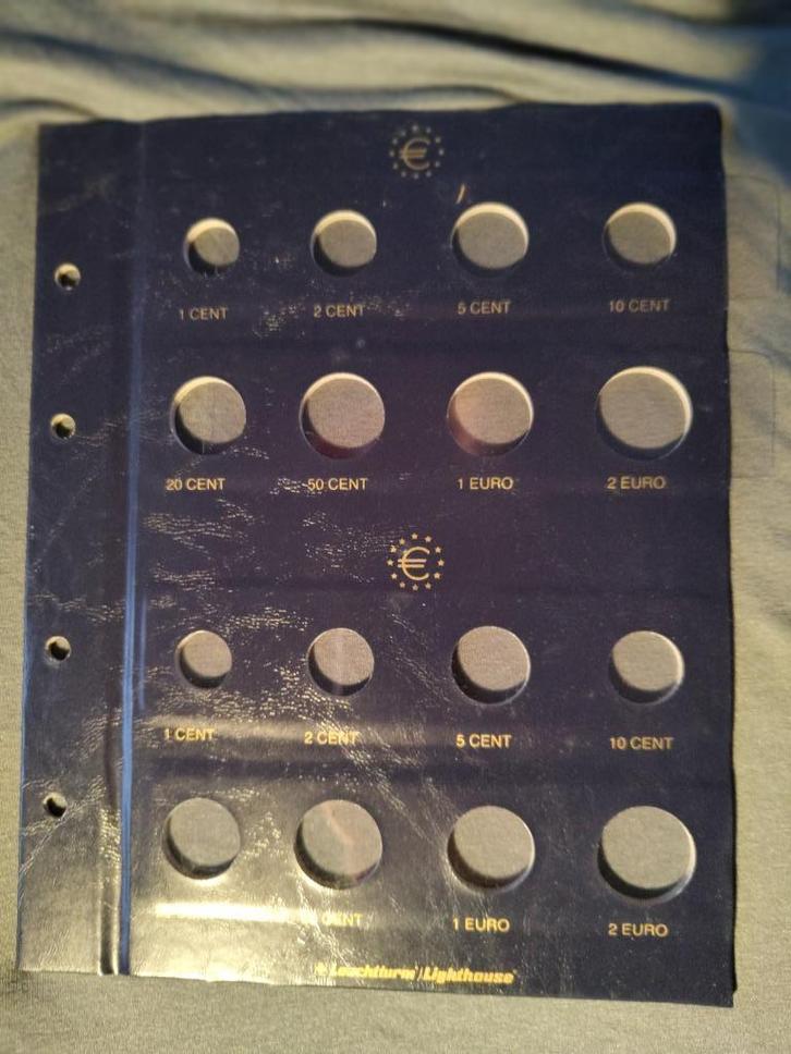 3 sets bladen Leuchtturm Euro munten - sinterklaas cadeautje, Postzegels en Munten, Munten en Bankbiljetten | Toebehoren, Verzamelmap